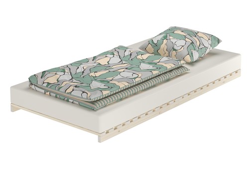 Niederflurbett metallfrei 100x200 Futon metallfrei Lattenrost Fichte unbehandelt - Bild 2 von 11