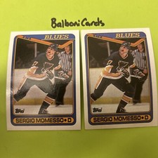Sergio Momesso 2 Card 1990-91 Topps Variation Lot! C* D* NM+ Free Shipping!