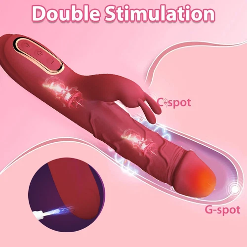 Vibrator Rabbit Mit Klitorisstimulator G-punkt Dildo Anal Plug Heizfunkt 🔥Dildo - Bild 25 von 30