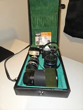 Pentax ME Super 35mm SLR Film Camera, Lenses and case. NOT TESTED