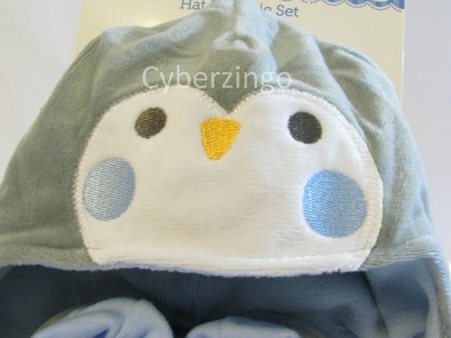 Baby Hat And Booties Set Size 0-12 Months Fleece Infant Grey And Blue BRAND NEW - Picture 10 of 12
