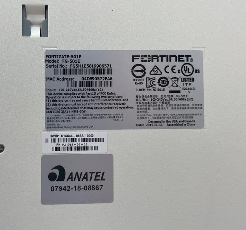 Fortinet FortiGate FG-501E Network Security Firewall - READ #185510 - Picture 6 of 6