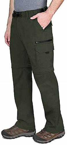 BC Clothing Men's Convertible Stretch Cargo Hiking Pants Shorts,Zippered Pockets - Picture 11 of 16