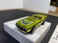 1999 issue~Hot Wheels Redline Light my Firebird. Opening Hood. Olive Green.