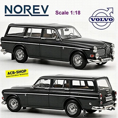 Volvo Amazon Break 1962-69 P220 fünftüriger Kombi Graphitgrau 1:18 Norev 188751 - Bild 1 von 4