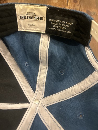 Sombrero de pana vintage Sega Genesis azul y sombrero PlayStation negro talla única - Imagen 3 de 5