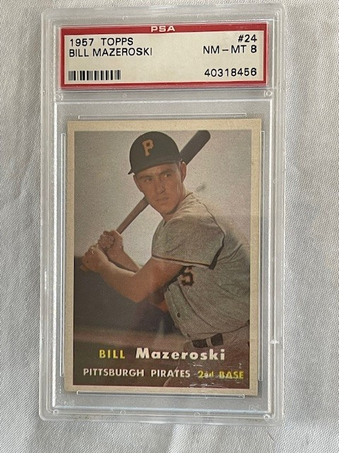 1957 Topps Bill Mazeroski Rookie RC Nm-Mint PSA 8