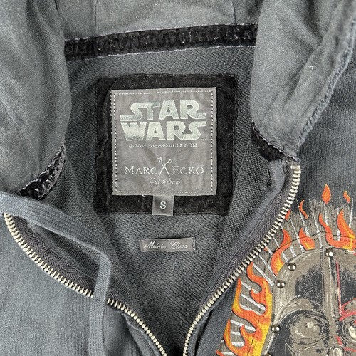 Marc Ecko Star Wars Darth Vader Hoodie Small Men’s Black Y2K Grunge Cut & Sew - Picture 4 of 6