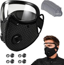 Reusable Carbon Filter Dust Mask, 5-Layer Filter with 10 Filters