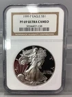 1999 P American Silver Eagle - NGC - PF 69 Ultra Cameo