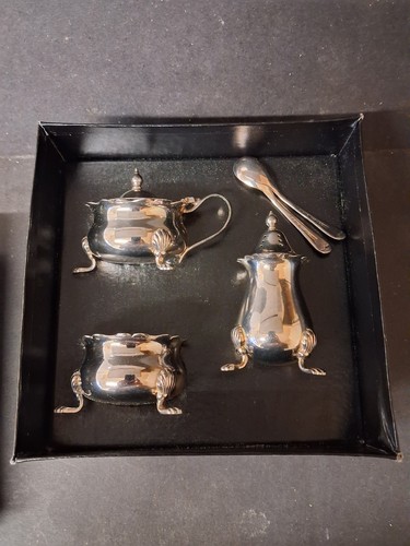 Ashberry Collection Silver Plated Condiment Set - Picture 8 of 9