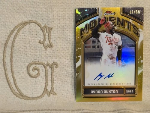 Byron Buxton, Minnesota Twins, 2026 Topps Finest Moments Gold Auto #'d/50🇬
