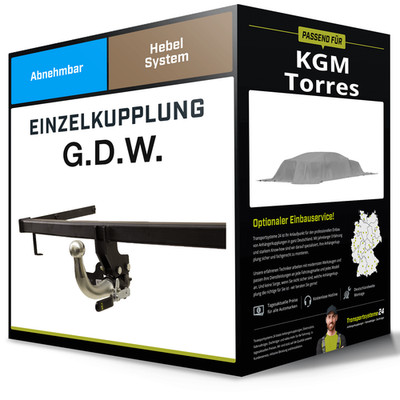 Abnehmbare Anhängerkupplung für KGM Torres 11.2023- Typ U100 / J100 G.D.W. NEU