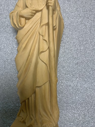Vintage St. Jude Hard Plastic 8” Religious Statue Mid-Century Catholic Figurine - Picture 3 of 8