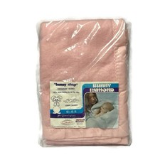 Vintage Pink Bunny Esmond Bunny Sleep Chatham Baby Blanket Nylon Binding USA
