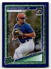 2025 Donruss #119 Brandon Sproat Optic Blue Velocity Rated Prospect