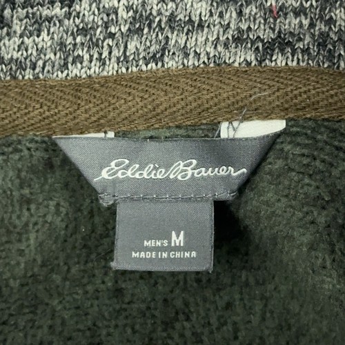Chaqueta Eddie Bauer Para Hombre Talla M Verde Radiador Polar 1/4 Cremallera Pullover Cuello Simulado - Imagen 5 de 8
