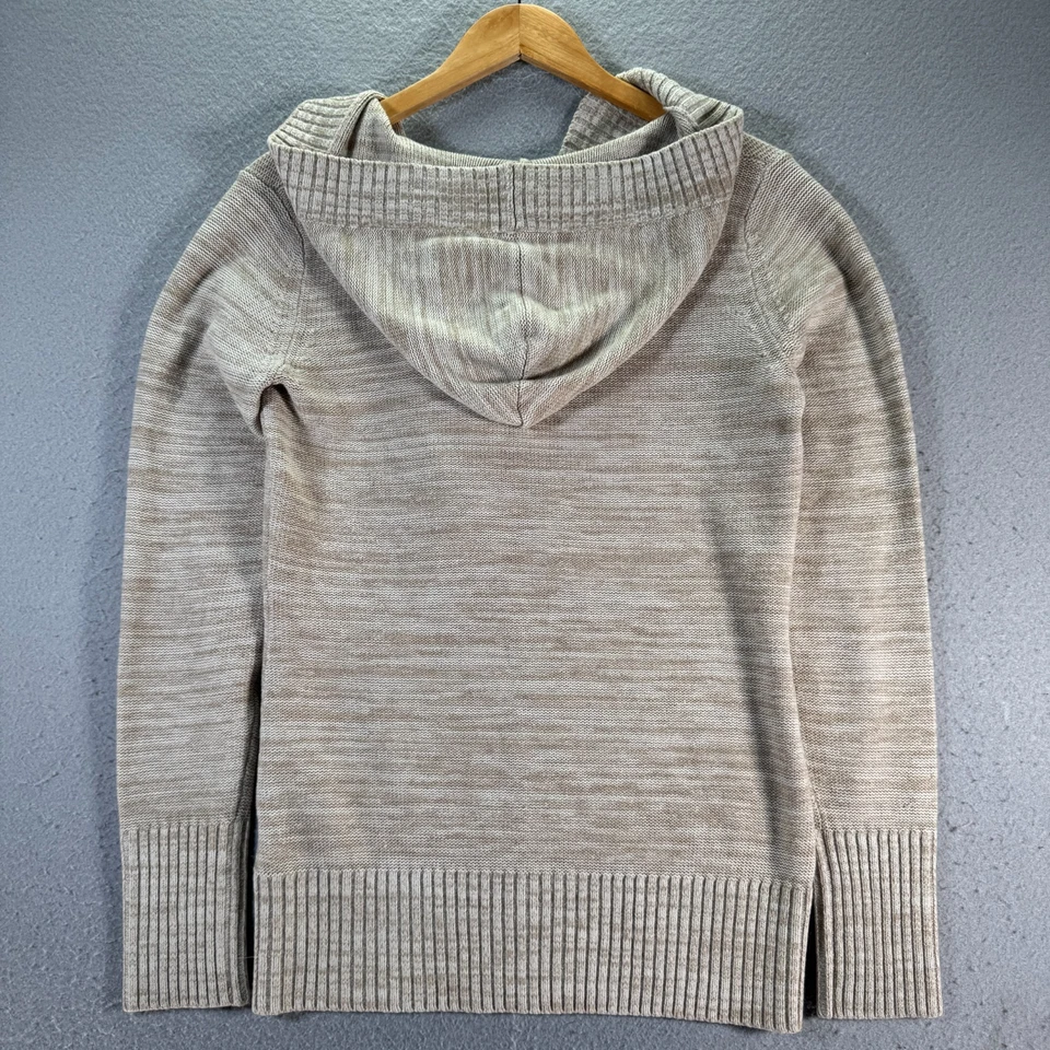 Suéter De Colección Rip Curl Flecker Para Mujer Grande Beige Botón Palanca Acrílico Con Capucha Foto 2 de 4