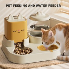 Automatic Pet Feeder Food Bowl with Water Dispenser Large Capacity for Cat  Dog