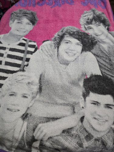 One Direction Fleece Throw Soft Blanket 36”x 51” 1D Pink Purple - Picture 9 of 9