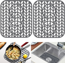 Sink Protectors for Kitchen sink, 13 5/8" x 11 5/8" Folding Non-slip Silicone Si