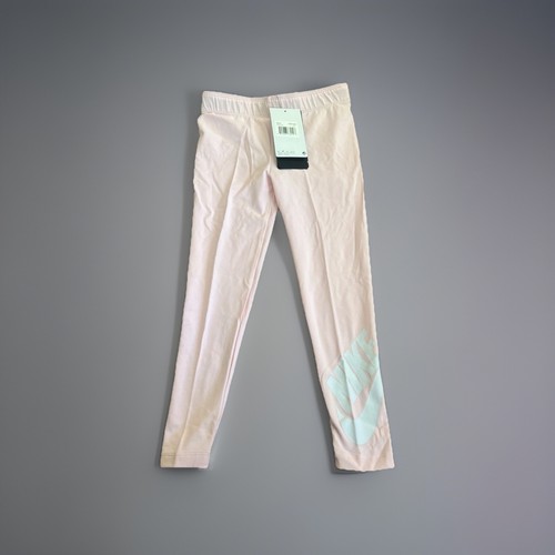 NWT NIKE Little Girls Swoosh Logo Leggings Size 6X (L) Pink Foam - Picture 4 of 6