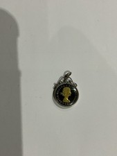 Vintage Queen Elizabeth II 1956 enamel Six Pence Coin Pendant