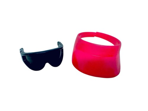 Mattel Vintage 1996 Ken Doll Fashion Avenue Sunglasses & Red Sun Visor Set 14676 - Picture 18 of 19
