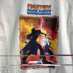 Vintage Fighters Megamix Sega Saturn Video Game Promo T Shirt Tee Size XL