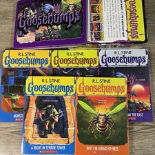 Goosebumps Collectible Tin Complete with Set of 5 Books, VTG, 1990’s, 25th Anniv