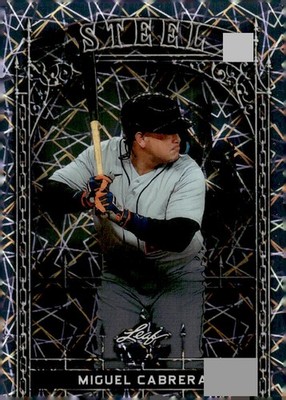 2024 Leaf Trinity Mega Box #S-41 Miguel Cabrera Steel Lazer Foil Silver #/290
