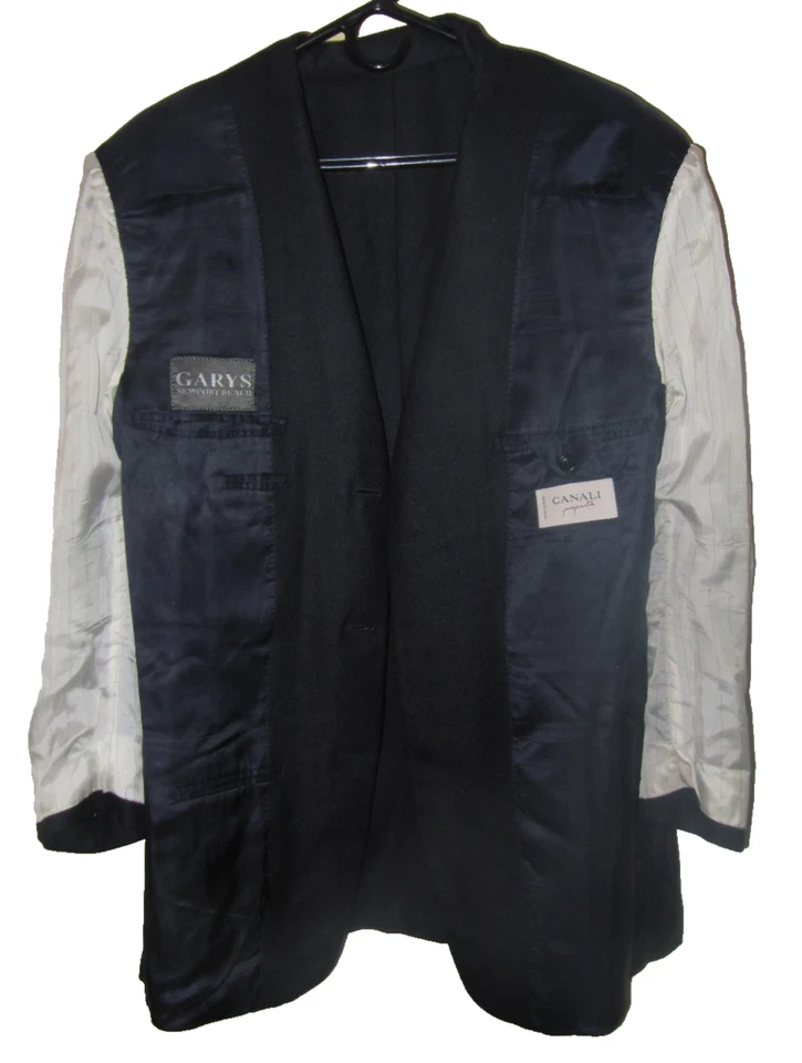 Chaqueta Blazer De Colección Canali Proposta Azul Marino Italiana Cachemira Seda Hombres Talla 42 EE. UU. Foto 3 de 4