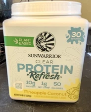 SunWarrior Clear Protein Refresh - Pineapple Coconut (30 Servings) Refreshing