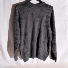 Unbranded Chunky Wool Blend LongSleeve Gray Sweater Mens XL