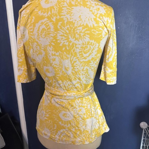 Diane-von-furstenberg Women's Yellow and White Blouse - Picture 4 of 5