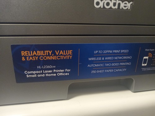 14 Total Pages Printed ~ Brother HL-L2360DW Mono Duplex Laser Printer WiFi - Picture 3 of 19