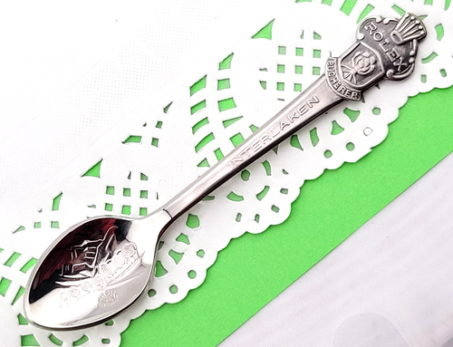 Vintage Souvenir Löffel Sammlerstück Iterlaken Rolex Bucherer Uhren CB
