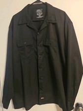 Dickies Temp Control Cooling Work Shirt Long Sleeve Button Up Black XL