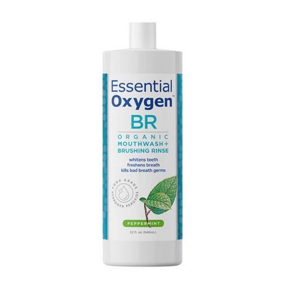 Organic Brushing Rinse Peppermint 32 Oz
