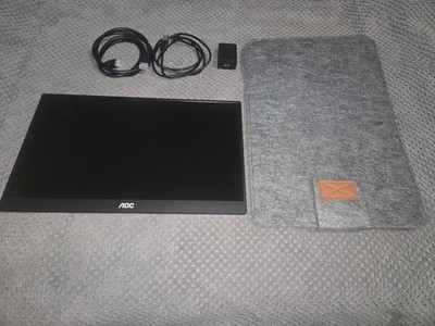 AOC Portable Monitor 15.6'' FHD 1080P IPS 125% sRGB, USB-C HDMI For Computers 