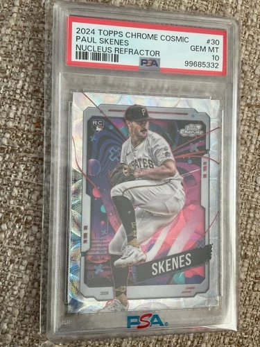 Paul Skenes 2024 Topps Chrome Cosmic #30 Nucleus Refractor RC PSA10 GEM MT