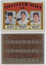 1972 Topps High # John Curtis Rich Hinton Mickey Scott #724 Rookie RC