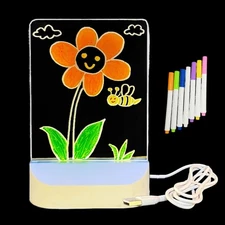 LED Noteboard With Colors 5 X6.7 Inches LED Illuminated Drawing Board classical