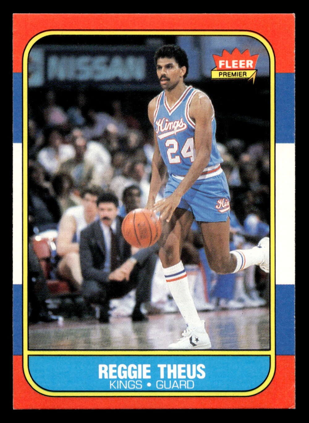 1986-87 Fleer #108 Reggie Theus VG-EX Sac Kings Basketball