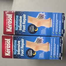 2 pack Kerasal Nighttime Intensive Foot Repair Skin Healing Ointment for Cracked