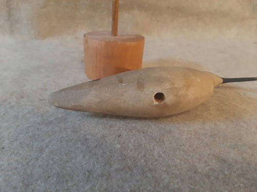 Señuelo vintage de madera tallada para aves playeras zancos agua vadeo aves acuáticas sin firmar - Imagen 14 de 17