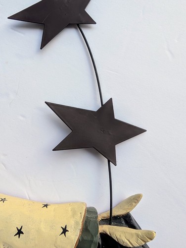 VTG Willieraye Studios Flying Angel Goose Stars Wall Plaque Decor 18" WW2425 - Picture 14 of 15