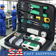 Network Tool Kit - RJ45 Crimper, Tester & Strippers for Ethernet Cable Work