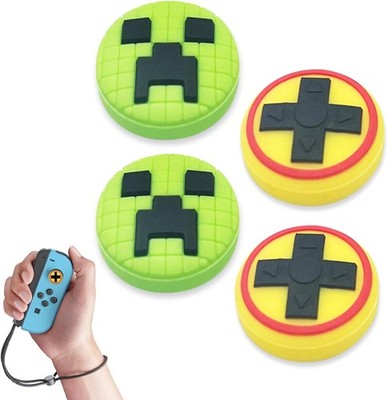 4 Stück Joystick Kappen Kompatibel, Silikon Analog Thumbstick Grip, Joystick