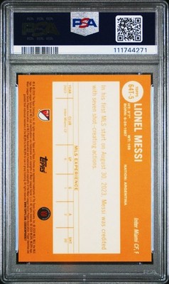 2024 Topps Chrome MLS Lionel Messi 1964 Football Orange Refractor